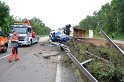 LKW umgestuerzt A 1 Rich Saarbruecken P014